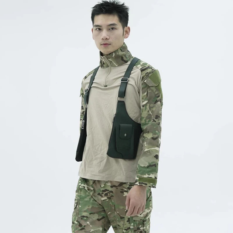 Double Shoulder Strap Multi-Pocket Bag