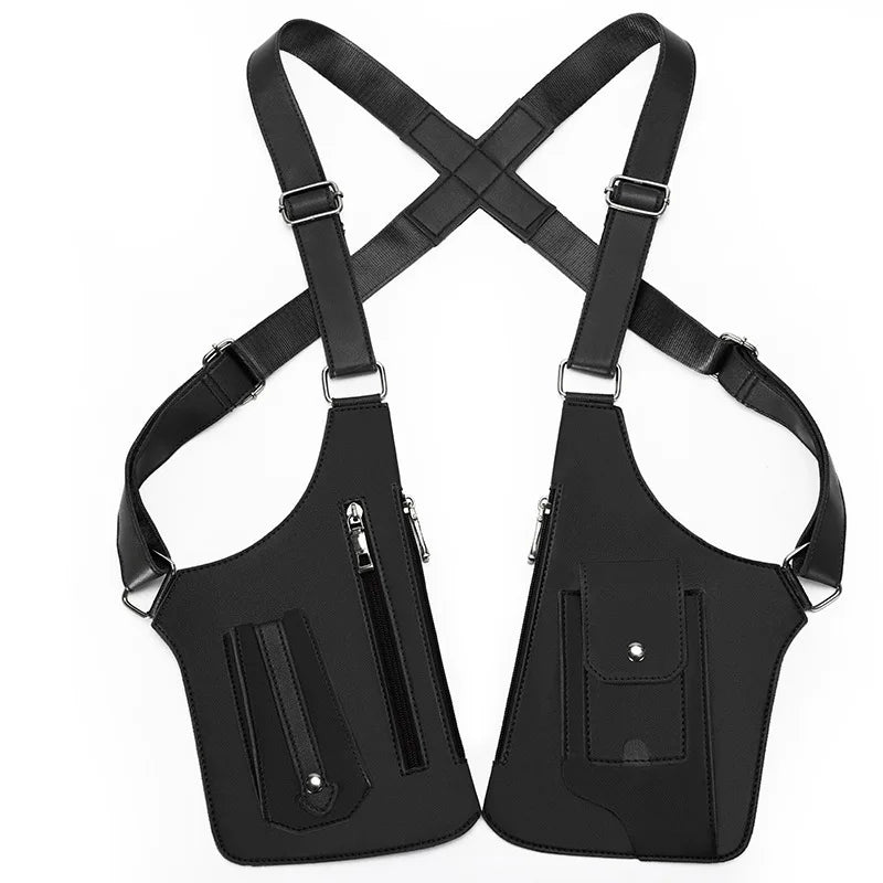 Double Shoulder Strap Multi-Pocket Bag